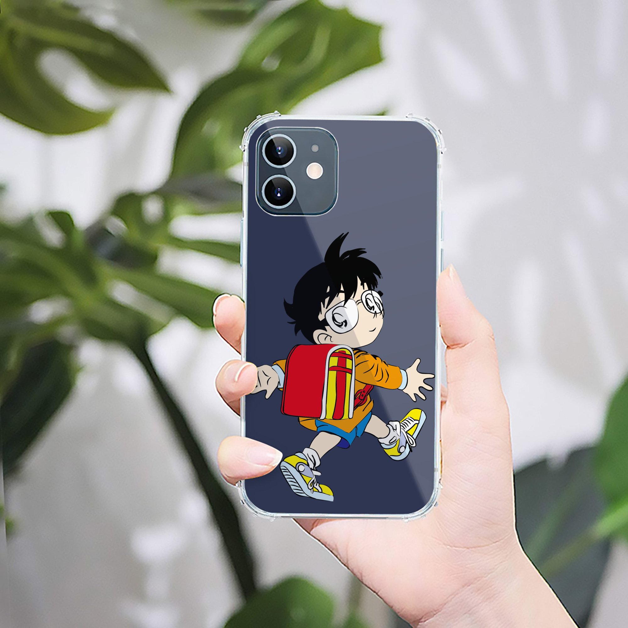 （画像用） 名探偵コナン 江戸川 コナン Detective Conan Conan Edogawa 【iPhone 12シリーズ対応】透明スマホケース（クリアソフトケース）